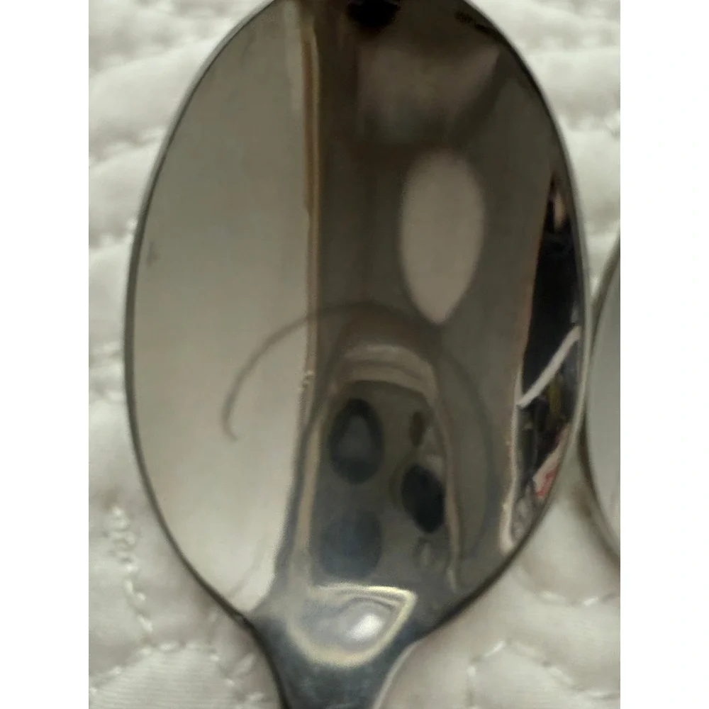 Pfaltzgraff Biscayne Teaspoons Set of 4 Silver Stainless Steel 6.25in Glossy